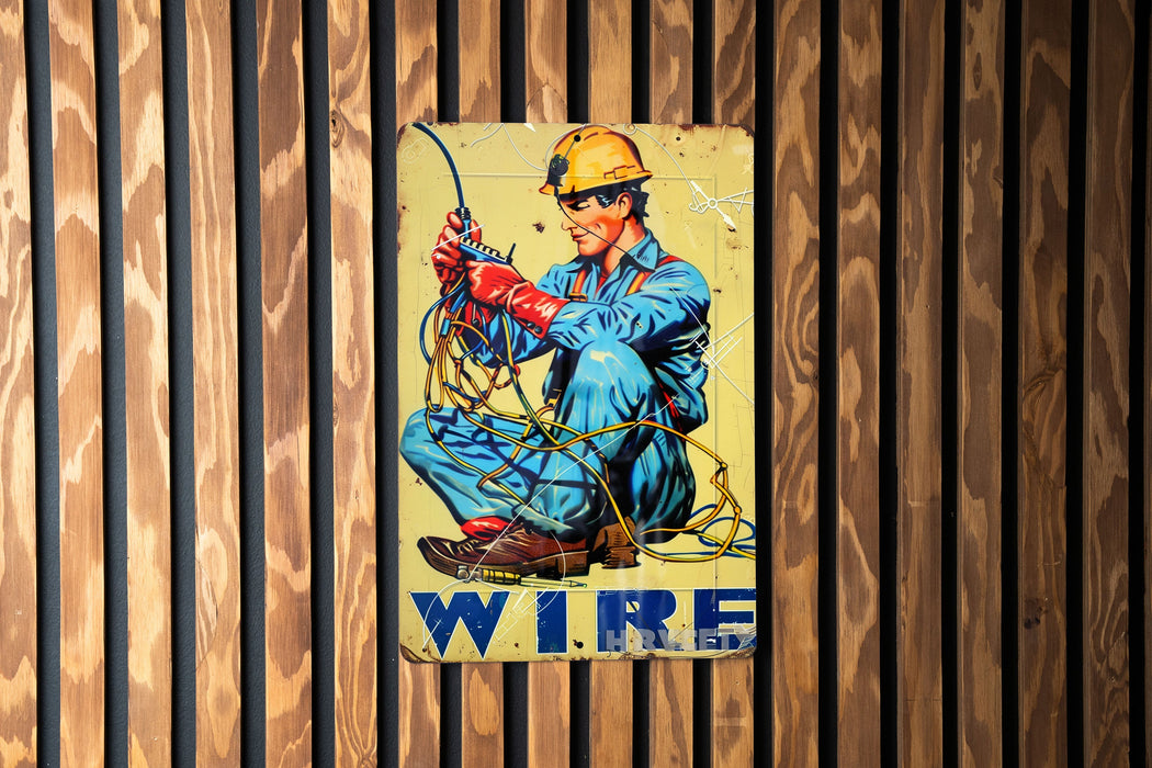 a painting of a man sitting on top of a wooden wall