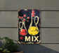 a metal sign that says mix on it