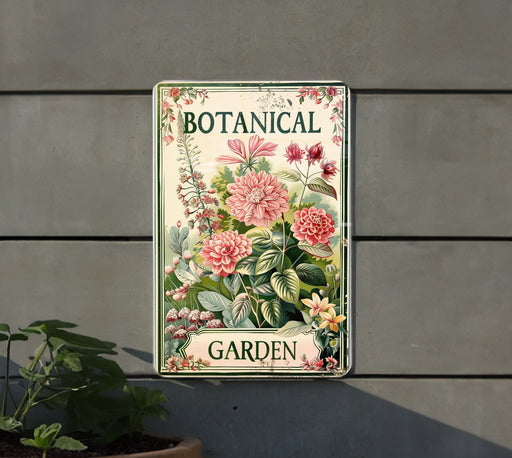 a sign on a wall that says botanical garden