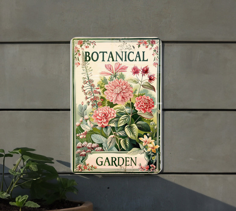 a sign on a wall that says botanical garden