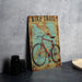 a picture of a bike on a wall