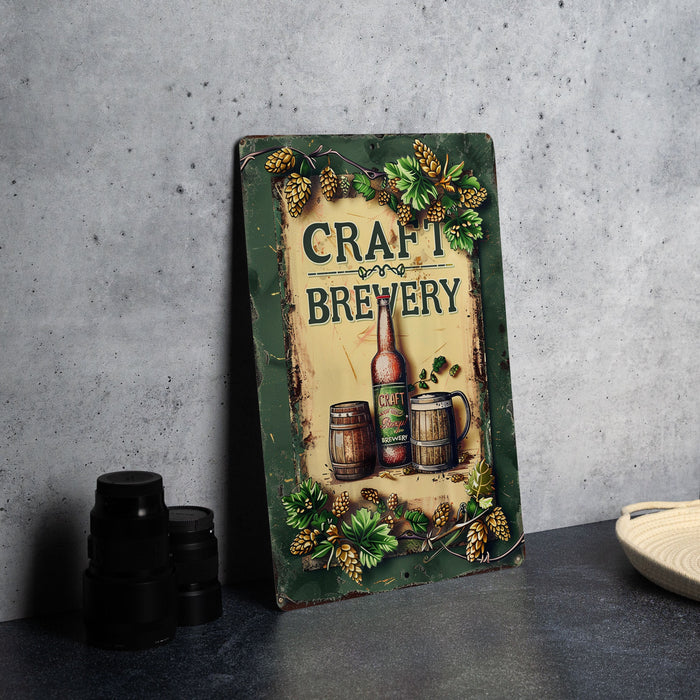 a picture of a sign that says craft brewery