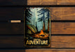 a picture of a campfire in the woods