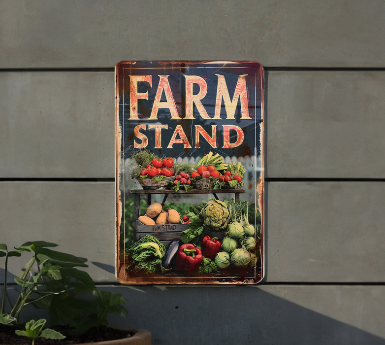 a sign that says farm stand on it