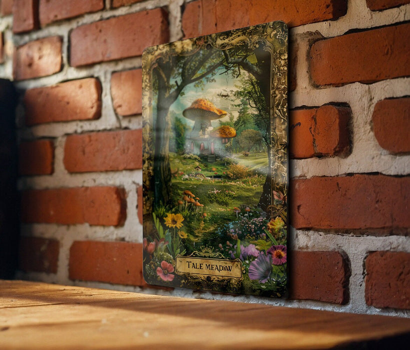 a picture of a painting on a brick wall