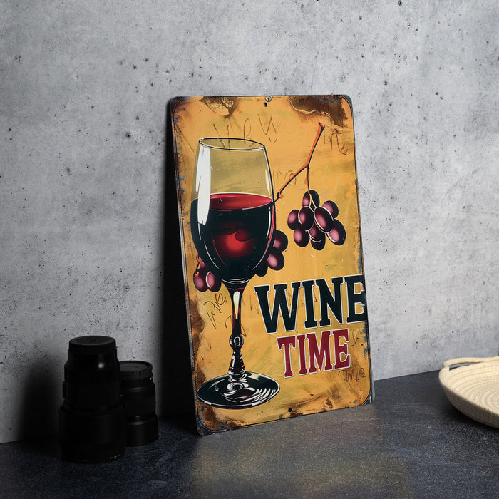 a painting of a glass of wine on a table