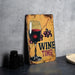 a painting of a glass of wine on a table