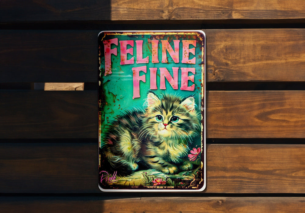 a tin with a picture of a cat on it