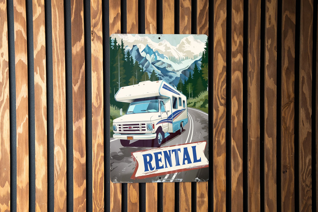 a sign on a wooden wall that says rental