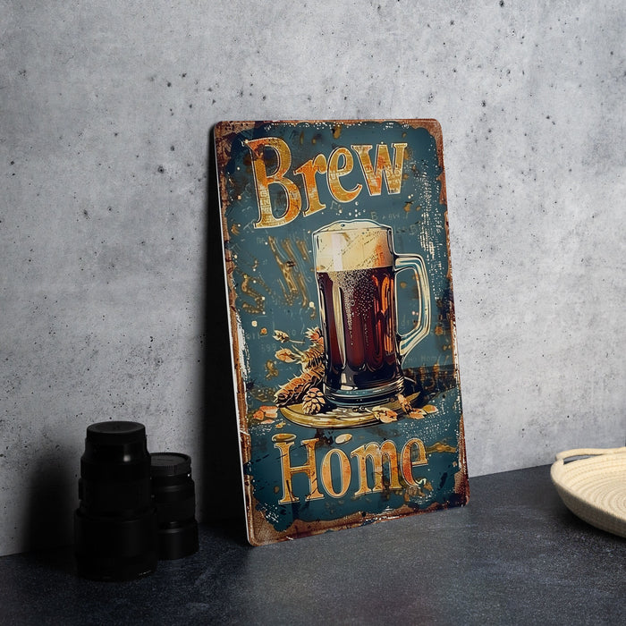 a beer sign sitting on top of a table