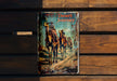 a book sitting on top of a wooden bench