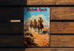 a picture of a book on a wooden bench