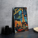 a book with a picture of the eiffel tower
