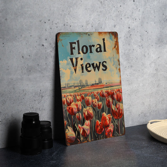 a sign that is sitting on a table