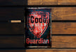 a sign that is on a wooden wall