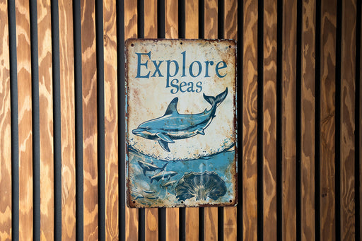 a sign on the side of a wooden wall
