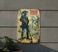 a vintage civil war sign on the side of a building