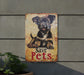 a sign that says save pets with a picture of a dog