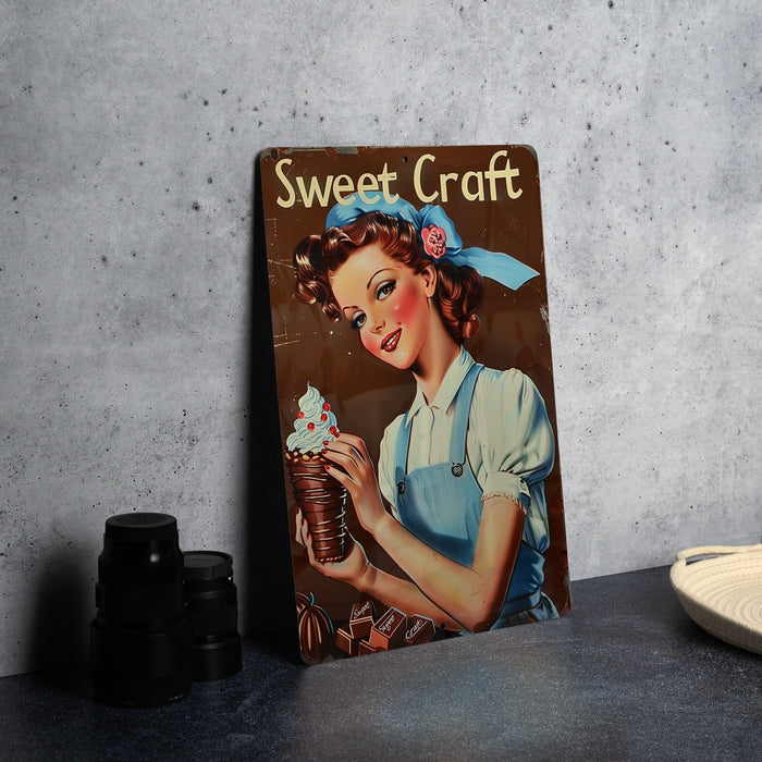 a picture of a woman holding a chocolate cupcake