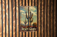 a picture of a desert sign hanging on a wall