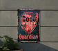 a red and black sign that says code on it