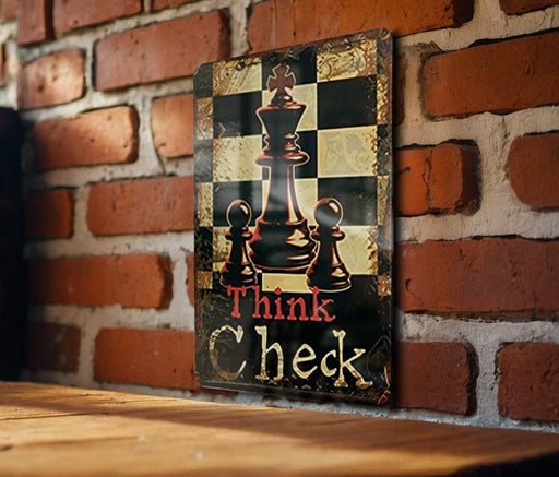 a picture of a chess board on a brick wall