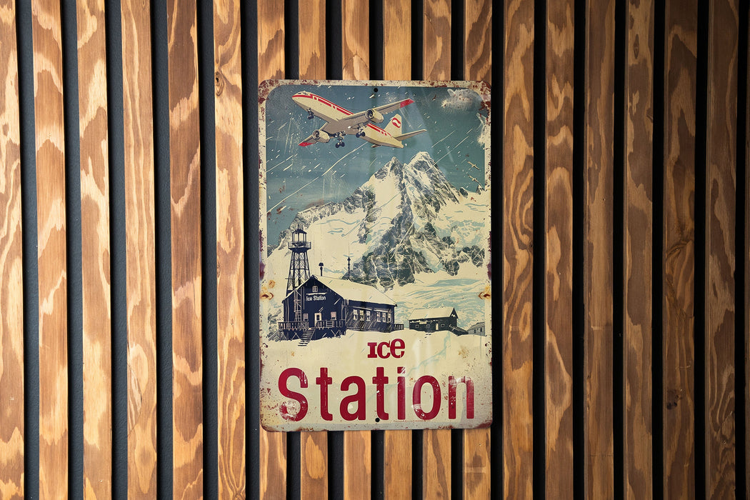 a sign that is on a wooden wall