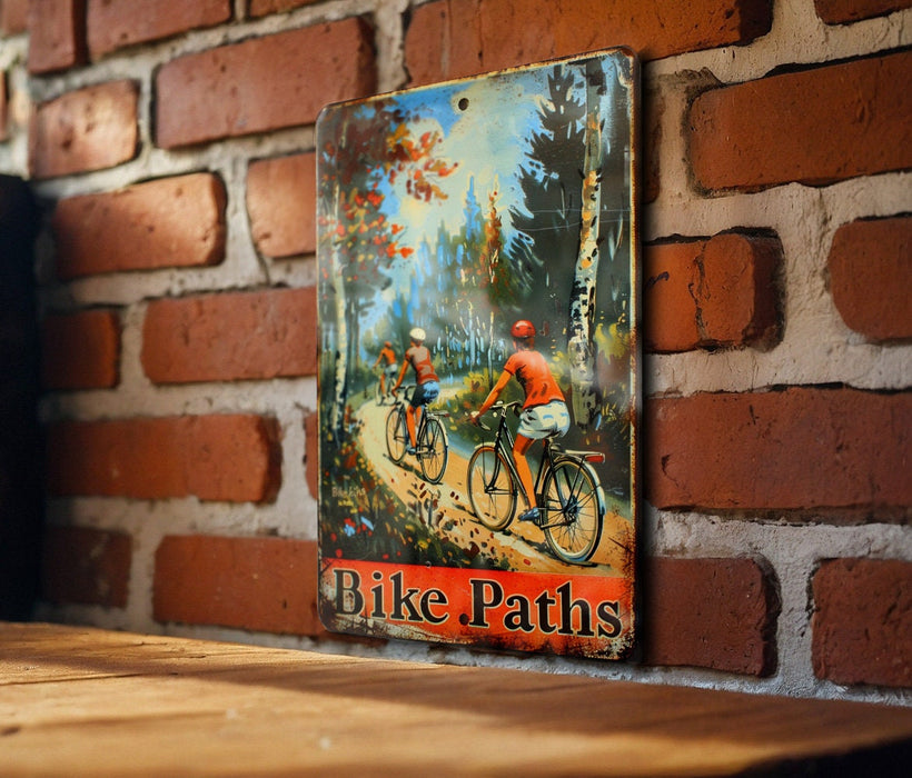 a picture of a man riding a bike on a brick wall