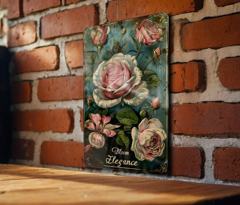 a picture of some flowers on a brick wall