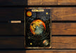 a picture of a solar system on a bench