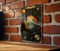 a picture of the earth on a brick wall