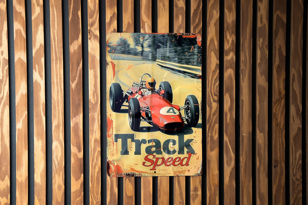 a sign on the side of a wooden wall