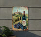 a painting of a bottle of wine on a wall