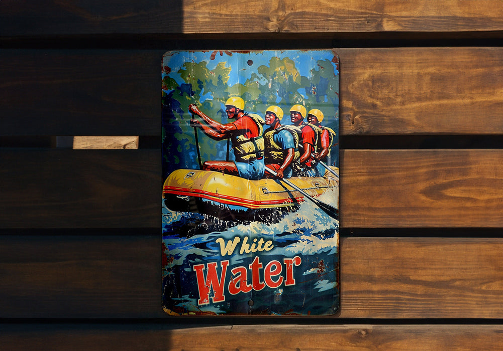 a picture of a raft with three men on it