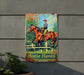 a painting of a man riding a horse