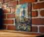 a sign on a brick wall that says windy city