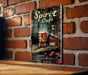a sign on a brick wall that says spirit craft
