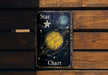 a picture of a solar system on a bench