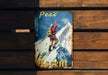 a sign on a wooden wall that says peak ascent
