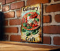 a sign on a brick wall that says culinary craft