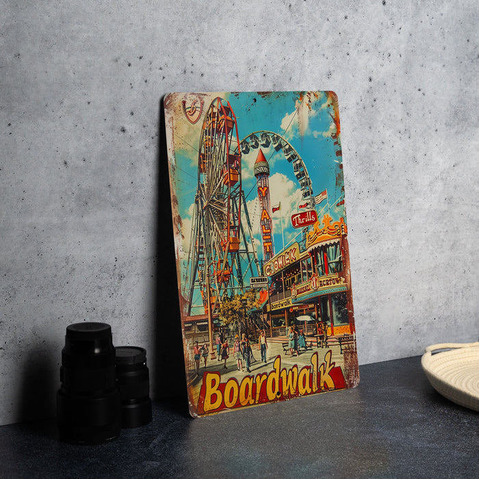 a picture of a ferris wheel on a table