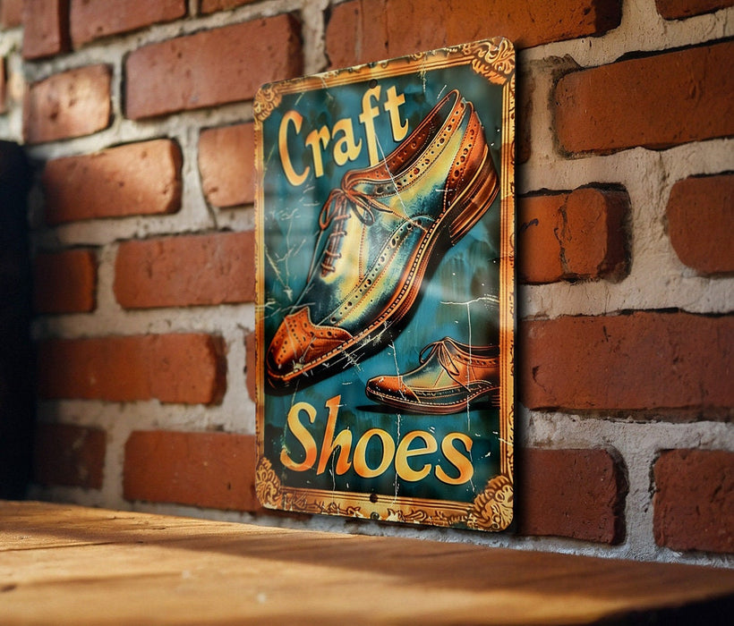 a picture of a pair of shoes on a brick wall