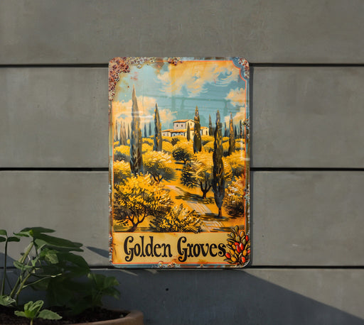 a painting of a desert scene on the side of a building