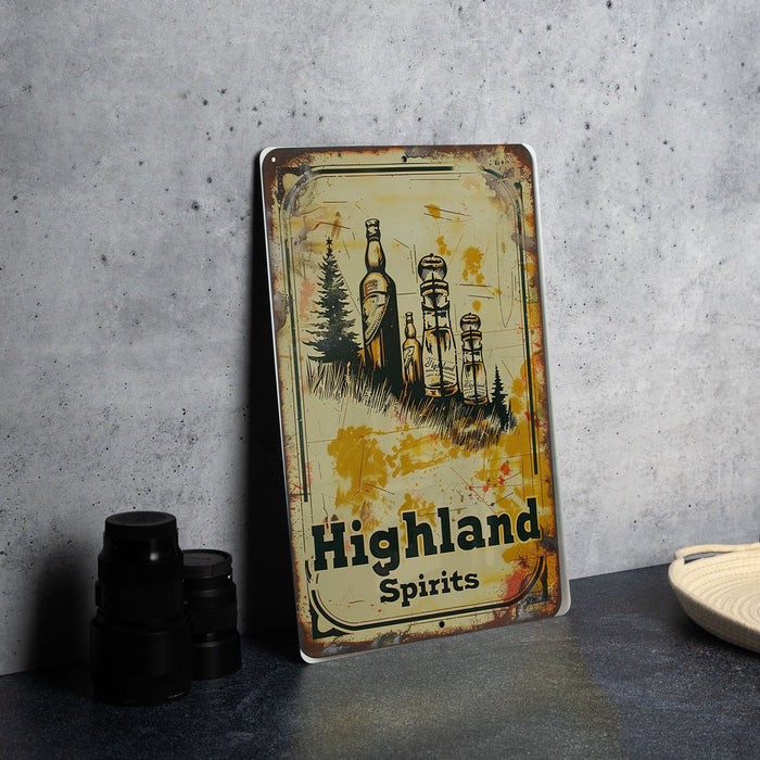 a metal sign with a picture of a castle on it