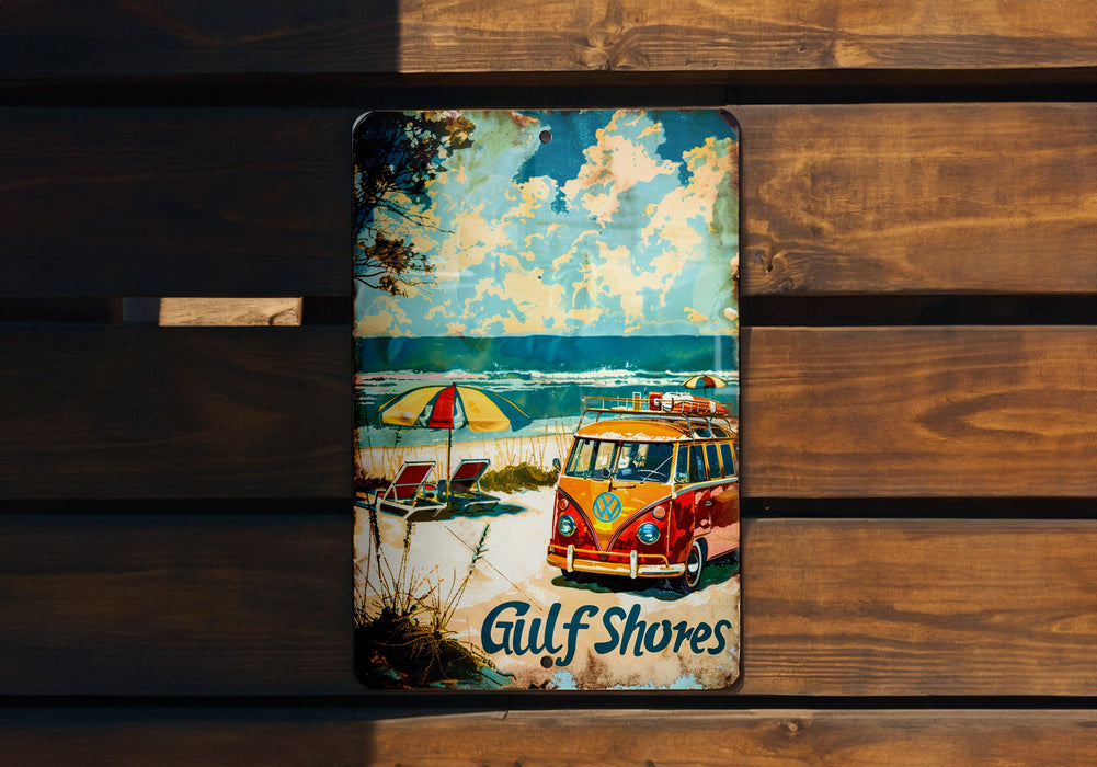 a picture of a bus on a wooden bench