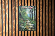 a wooden wall with a magazine on it
