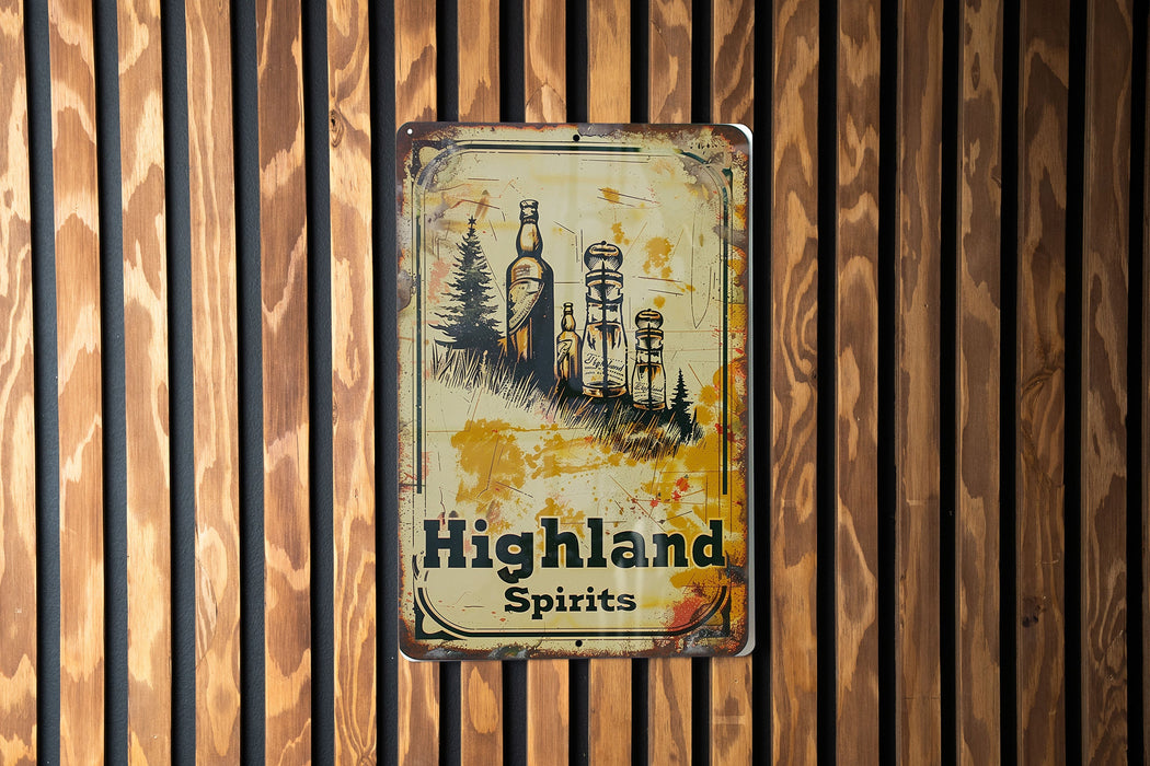 a sign is hanging on a wooden wall
