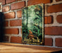 a picture of a jungle trek on a brick wall