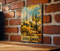 a picture of a sign on a brick wall