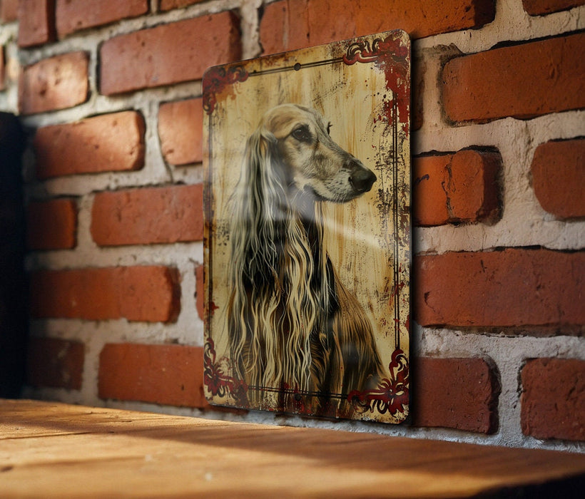 a picture of a dog on a brick wall
